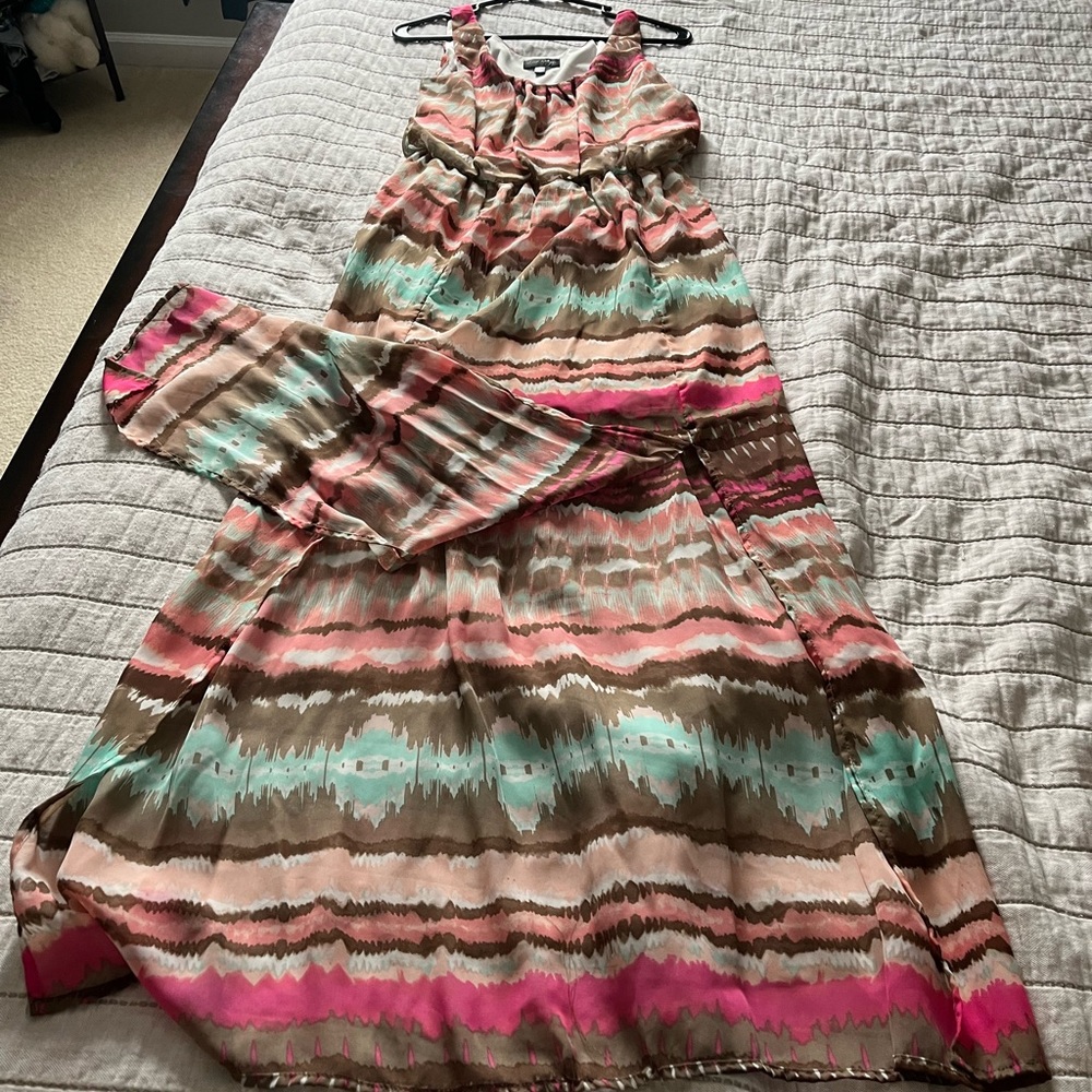 Large maxi dress with slit up both sides
